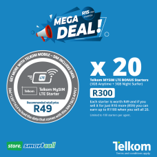 Telkom MYSIM LTE BONUS Starters (3GB + 3GB) Telkom MYSIM LTE BONUS Starters (3GB + 3GB)